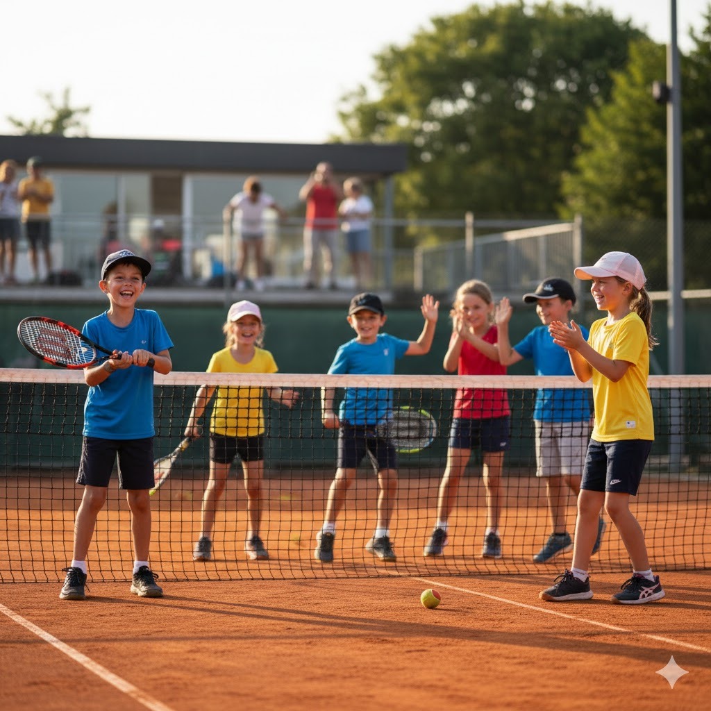 Children playing tennis - Tennis Elite Academy